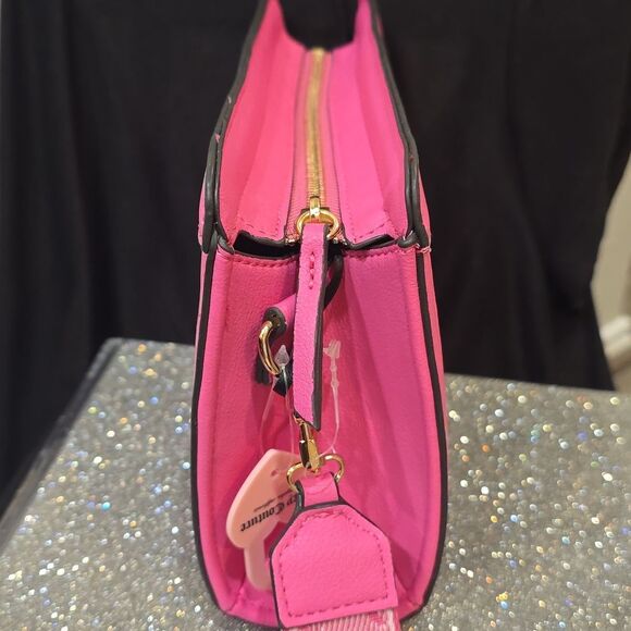 Juicy Couture Blank Canvas Triangular Frame Pouch- Pink - Picture 6 of 9